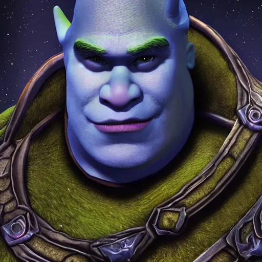 Prompt: shrek as the lich king, digital art, high detail, 8k, hd,