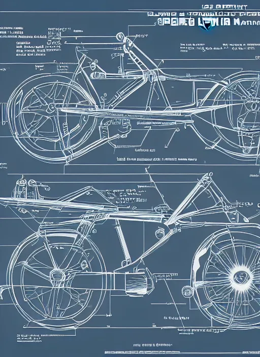 Prompt: blueprint of a machine to travel at speed lights, info detailed, details and instructions in english, clear details, 4 k resolution scan