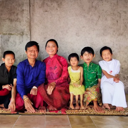 Prompt: an indonesian family portrait