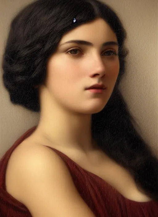 Prompt: beautiful art portrait by John William Godward and Anna Dittman depicting a young lady holding gems, evening, atmospheric lighting, intricate detail, cgsociety, hyperrealistic, octane render, ambient light, dynamic lighting