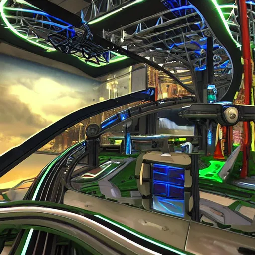 Prompt: halo themed roller coaster - n 5