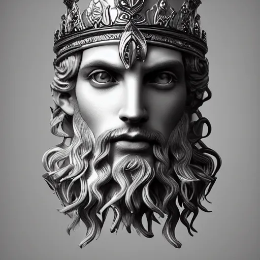 Image similar to portrait of a radiant greek mythology god, jewelry, crown, confident, handsome, dramatic lighting, detailed, very realistic, trending on Artstation, Cgsociety