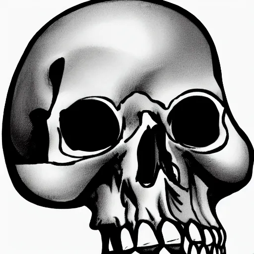 Prompt: bored skull. no background, png
