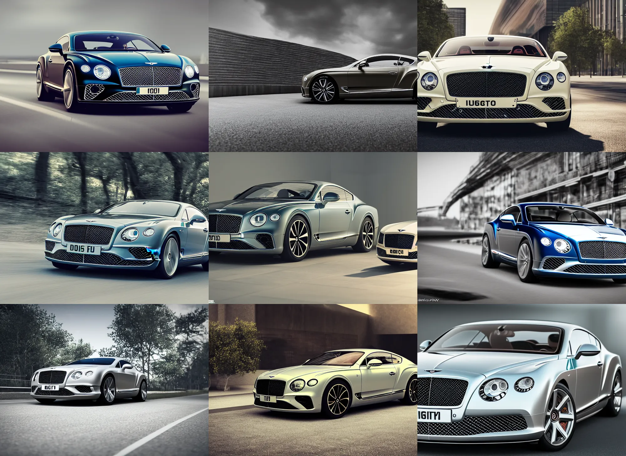 Prompt: Bentley Continental GT, octane render, cinematic, hyper realism, octane render, 8k, depth of field, bokeh