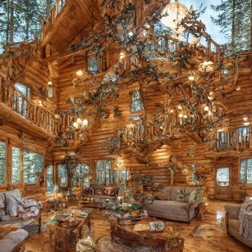 Image similar to a fairytale-style cabin or cottage