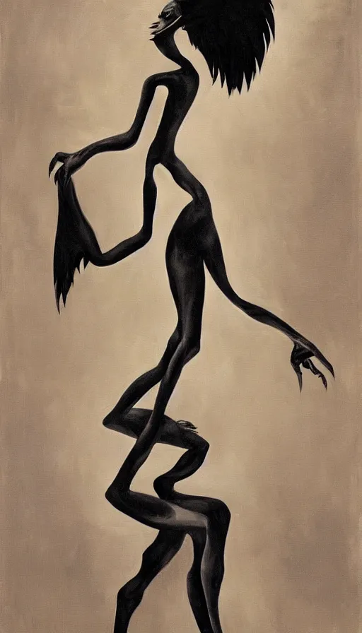 Image similar to manananggal, eerie painting, high contrast