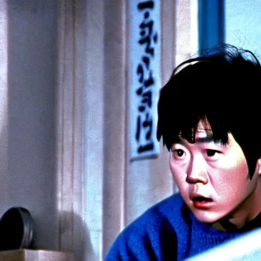 Image similar to movie still of Son Heung-Min in the thing (1982), cinematic,