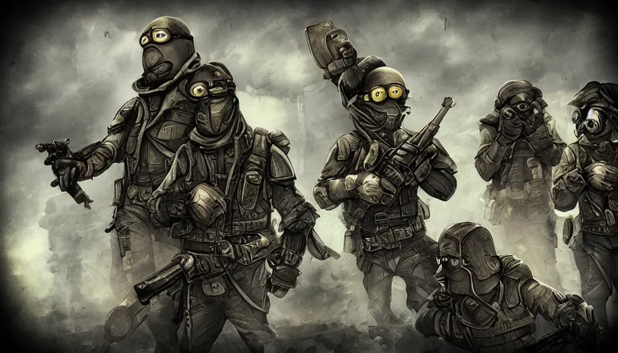 Image similar to “minions part of blackwater mercenary group”