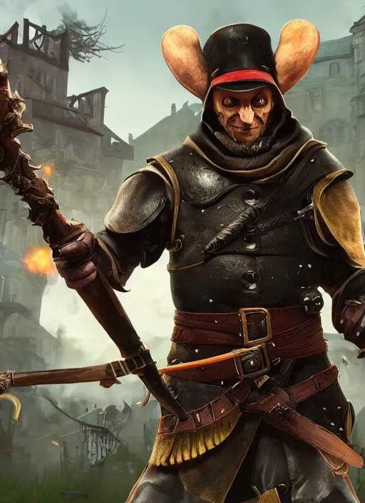 Image similar to Todd Howard in Vermintide 2, gameplay, 8k, HD