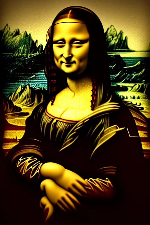 Image similar to beautiful portrait of a woman, negative no not mona lisa pose, beautiful woman, symmetry, perspective, portrait, by banksy 8 k