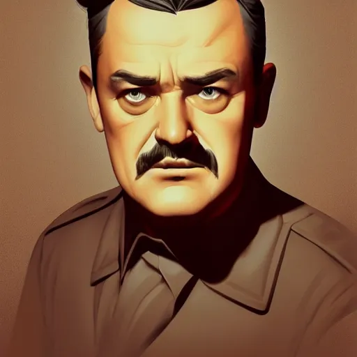 Image similar to face icon of mike patton mixed with hitler, stylized minimalist george lucas, loftis, cory behance hd by jesper ejsing, by rhads, makoto shinkai and lois van baarle, ilya kuvshinov, rossdraws global illumination