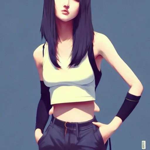 Image similar to a beautiful young japanese natalie portman alluring instagram model in crop top, by guweiz and wlop and ilya kuvshinov and artgerm, symmetrical eyes, aesthetic, gorgeous, stunning, alluring, attractive, artstation, deviantart, pinterest, digital art