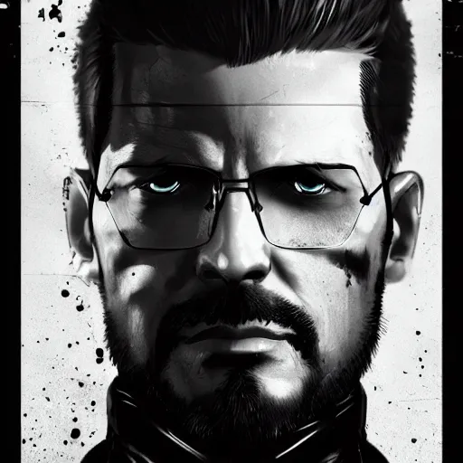 Prompt: Adam Jensen from Deus Ex as a GTA character, by Cedric Peyravernay, highly detailed, excellent composition, cinematic concept art, dramatic lighting, trending on ArtStation