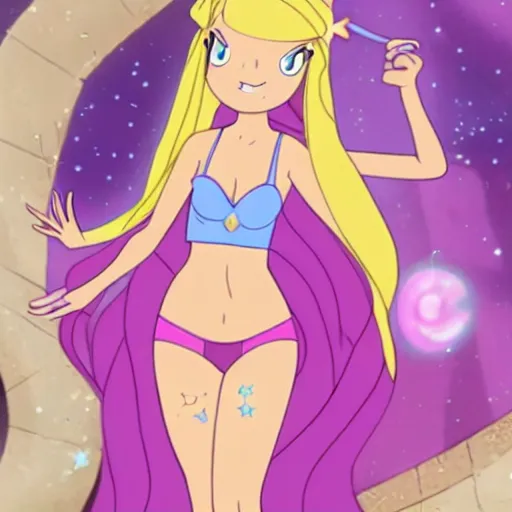 Prompt: star butterfly, disney, good detail, in underwear, star butterfly in full growth