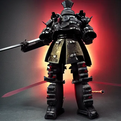 Image similar to samurai robot with a katana, epic, cinematic, award winning