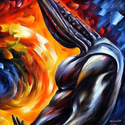 Image similar to xenomorph by leonid afremov