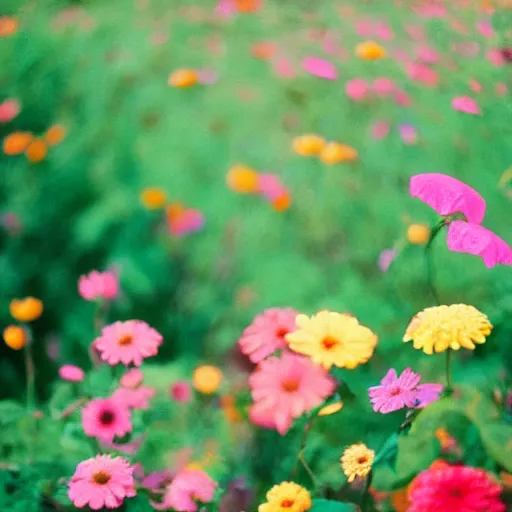 Image similar to colorful flowers film photography