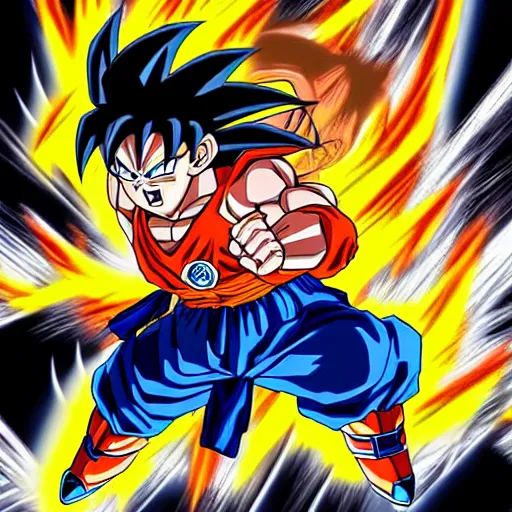 goku powering up