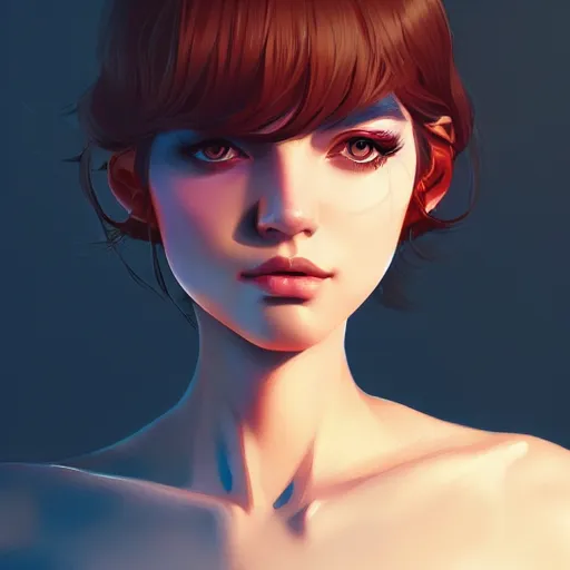 Image similar to a portrait of a beautiful model, art by ilya kuvshinov and wlop and artgerm and josan gonzalez, digital art, highly detailed, intricate, sharp focus, trending on artstation hq, deviantart, pinterest, unreal engine 5, 4 k uhd image