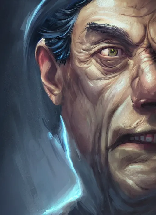 Prompt: Mario Draghi dressed as a realistic templar, face close up, elegant, digital painting, concept art, smooth, sharp focus, illustration, from StarCraft by Ruan Jia and Mandy Jurgens and Artgerm and William-Adolphe Bouguerea