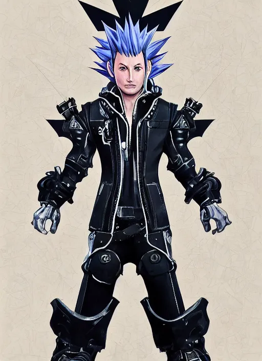 Prompt: elon musk as a kingdom hearts keyblade villain, official square enix hand painted artwork, intricate design, high definition, delicate patterned, fantasy, fashionable rpg clothing