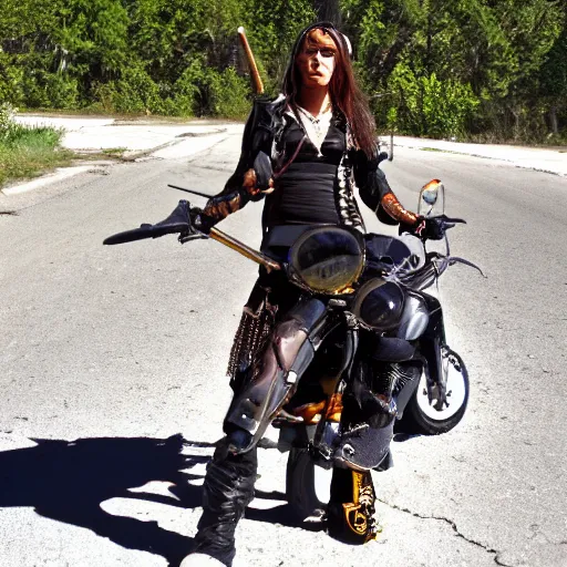 Image similar to sheya nox, female gangrel of the circle of the crone, native american biker chick