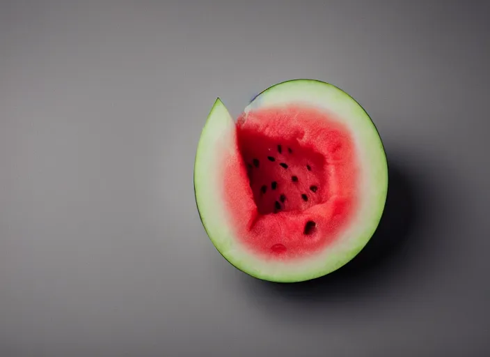 Image similar to photo still of a watermelon with human teeth, 8 k, studio lighting bright ambient lighting key light, 8 5 mm f 1. 8