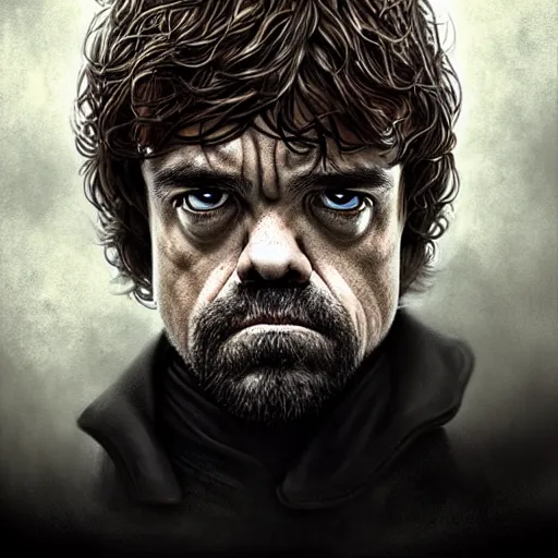 Image similar to peter dinklage as morpheus ( ( ( matrix ) ) ), digital painting, extremely detailed, 4 k, intricate, brush strokes, mark arian, artgerm, bastien lecouffe - deharme