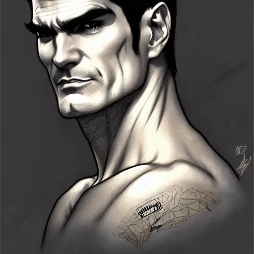 Image similar to anime portrait of henry rollins, intricate, wild, highly detailed, digital painting, artstation, concept art, smooth, sharp focus, illustration, art by artgerm and greg rutkowski and alphonse mucha and hajime sorayama