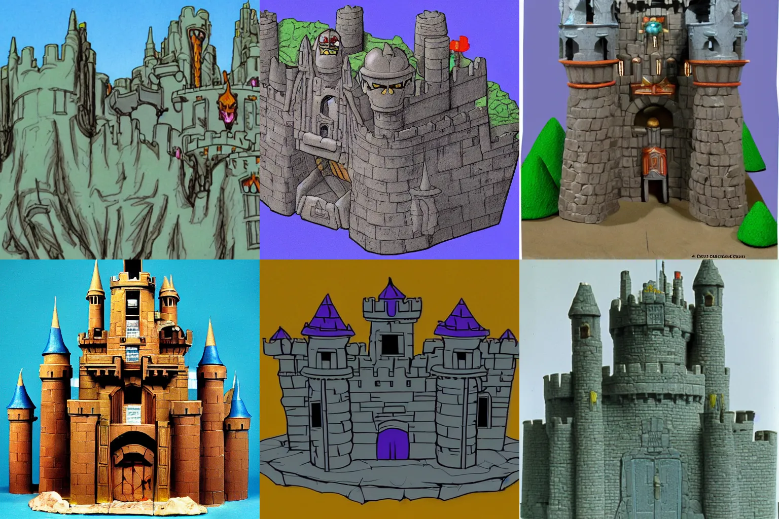 Prompt: castle grayskull ,from he-man, filmation