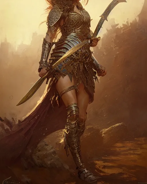 Prompt: a fierce warrior princess in full armor, fantasy character portrait, ultra realistic, concept art, intricate details, highly detailed by greg rutkowski, gaston bussiere, craig mullins, simon bisley