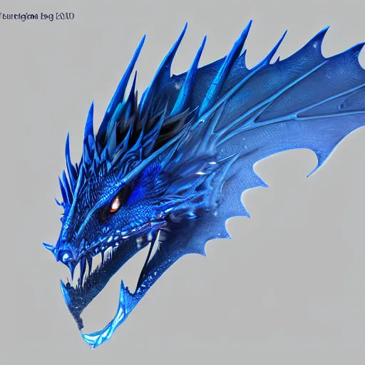 Prompt: a blue dragonscale study, singular scale, digital art, 4 k, trending on artstation