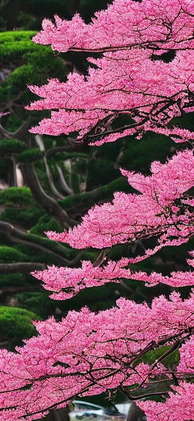 Image similar to “ a portrait photo of tyrannosaurus at a sakura tree, side shot, by shunji dodo, 8 k resolution, high quality ”