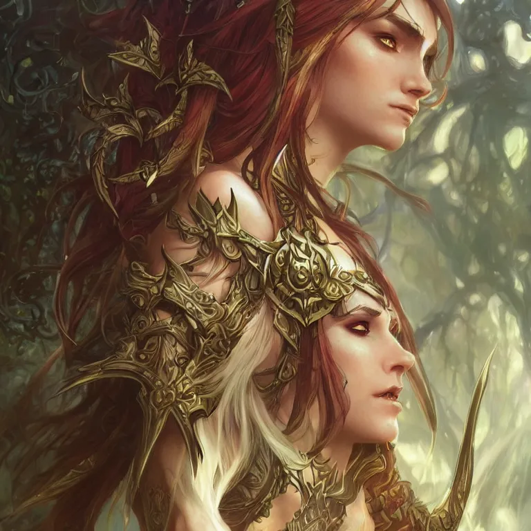 Prompt: world of warcraft elven druid, fantasy, male, manly, intricate, highly detailed, digital painting, artstation, concept art, wallpaper, smooth, sharp focus, illustration, art by artgerm and greg rutkowski and alphonse mucha