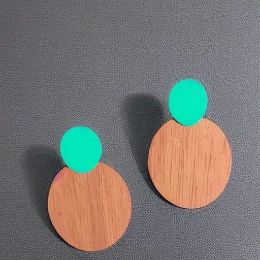 Image similar to lasercut segmented 2d wood earrings, graphic designs from 80's new wave