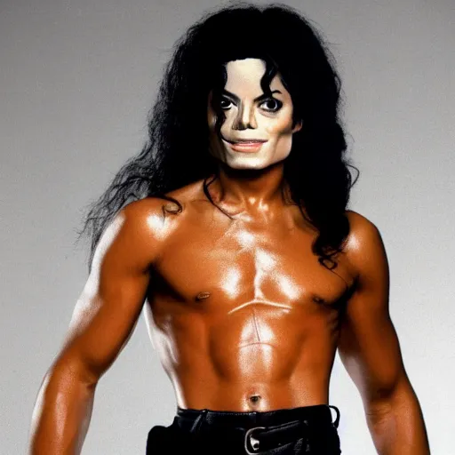 Image similar to Michael Jackson as gigachad
