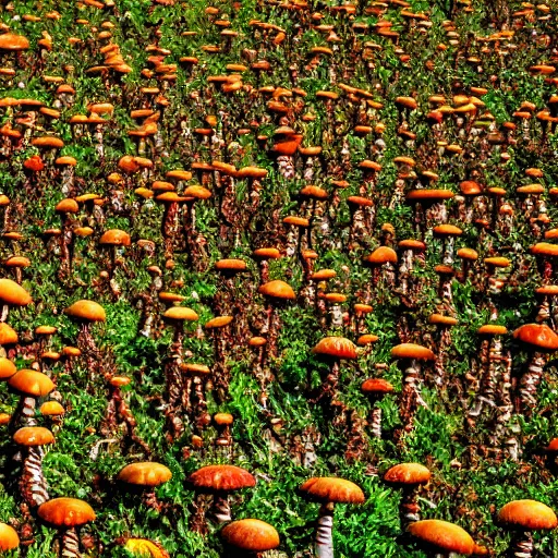 Prompt: mushroom field, psychedelic