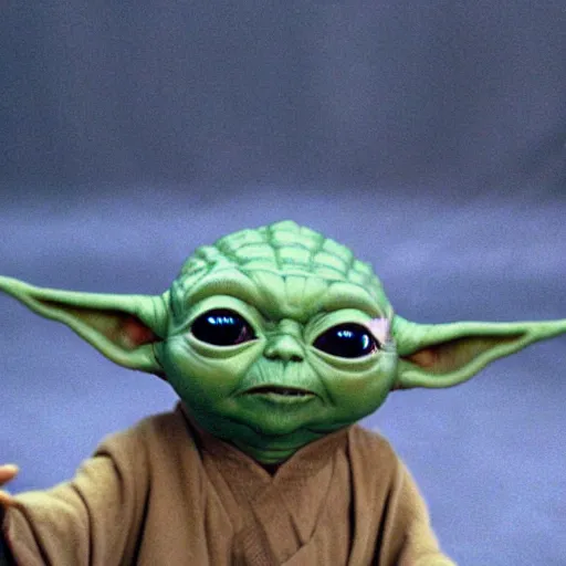 Image similar to baby yoda doing tai chi