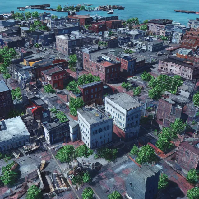 Image similar to colonial portsmouth new hampshire as a cybercity, cyberpunk, colonial, cinematic, volumetric, realistic, cinematic lighting, ray tracing, unreal engine 5, octane render, hyper realistic, photo, 8 k