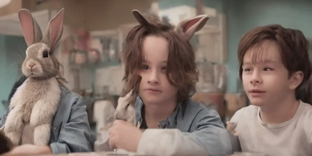 Prompt: a rabbit in the amazon prime tv show the boys screenshot