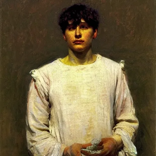 Prompt: augustus, by ilya repin, oil on canvas, 1 8 8 3