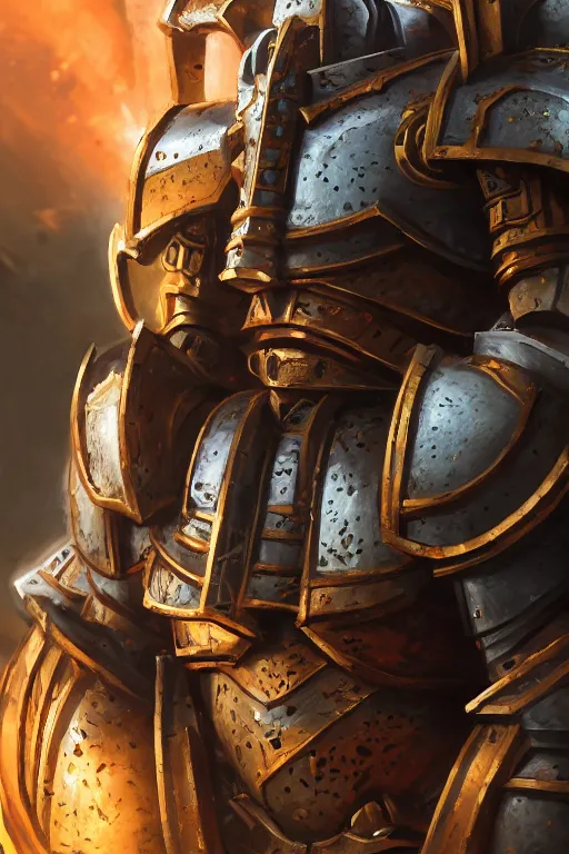 Image similar to armor portrait heros warhammer 4 0 k horus heresy fanart - the primarchs emperor by johannes helgeson animated with vfx concept artist & illustrator global illumination ray tracing hdr fanart arstation zbrush central hardmesh 8 k octane renderer comics stylized