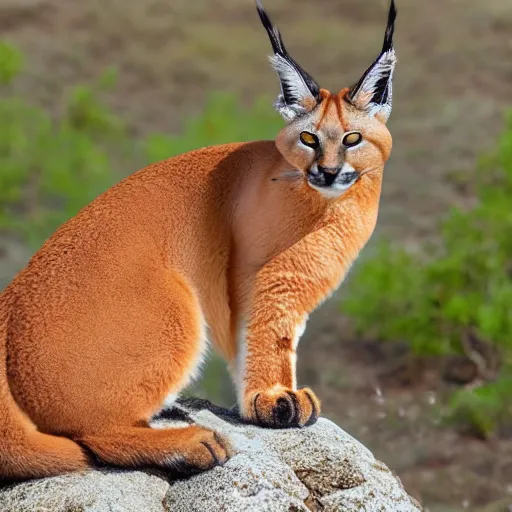 Image similar to high quality closeup shot of a caracal