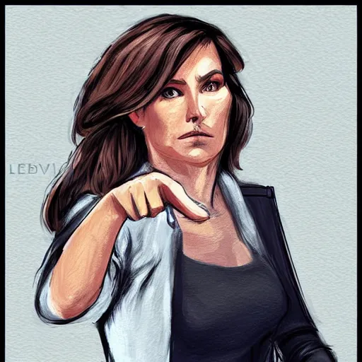 Image similar to olivia benson pointing in court, digital painting, ultradetailed, artstation, ultradetailed, pinterest,