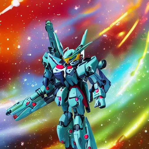 Image similar to realistic waterlilys shaped Gundam with sci-fi weapons and floral inlay, realistic, 8k resolution, digital art