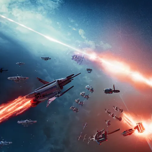 Prompt: 3 d point perspective, extreme long shot of the imperial fleet hovering over the sky menacingly, beginning to bombard with blaster fire new york, golden hour, deep depth of field, make all elements sharp, aerial view, 8 k, octane, unreal 5, hyperrealistic, symmetrical, intricate digital art, photoshop, epic space battle