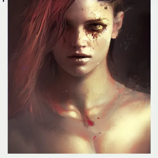 Image similar to portrait of a young beautiful woman, reflecting eyes, cyberpunk, high detail, dramatic light, digital art, dark, painted by seb mckinnon and greg rutkowski, trending on artstation