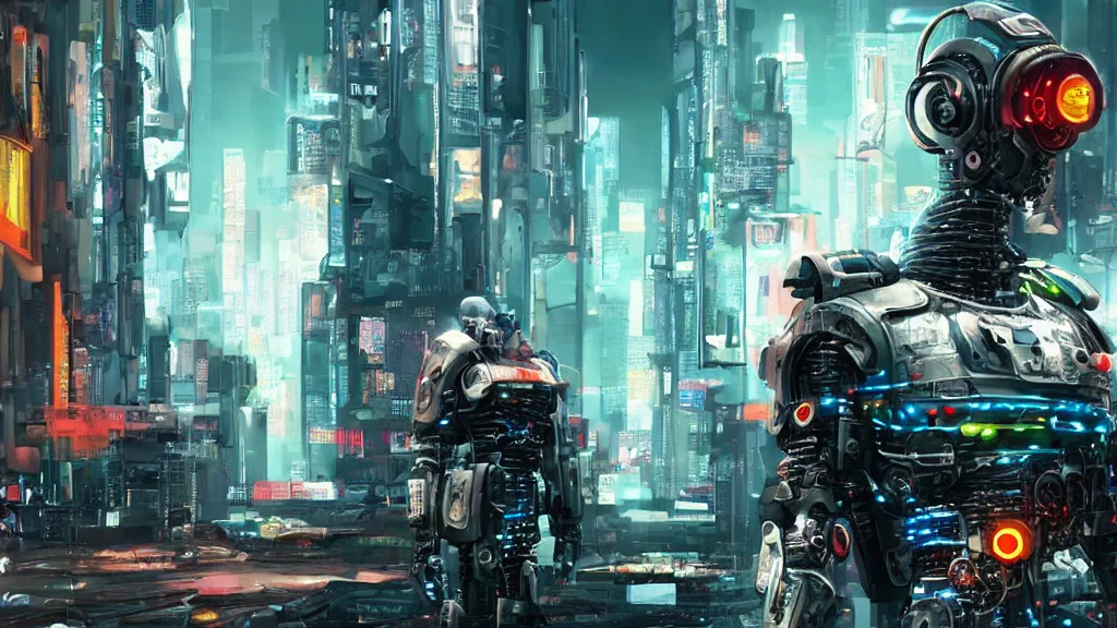 Image similar to war 2022 year cyberpunk futuristic robots ultra hd