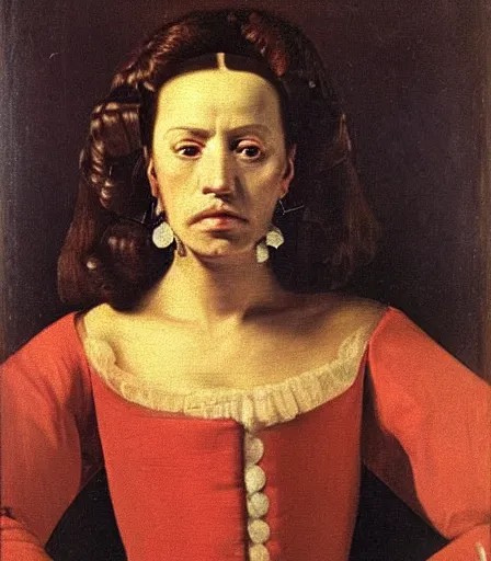 Prompt: a high quality, high detail, portrait of a drag queen by diego velazquez, intense look in the eyes, moody, nostalgic