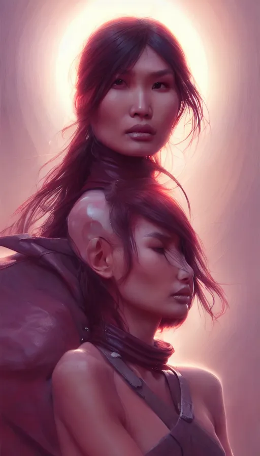 Image similar to road warrior, dance meditation, gemma chan girl portrait, made by stanley artgerm lau, wlop, rossdraws, james jean, andrei riabovitchev, marc simonetti, yoshitaka amano, beksinski artstation, cgsociety